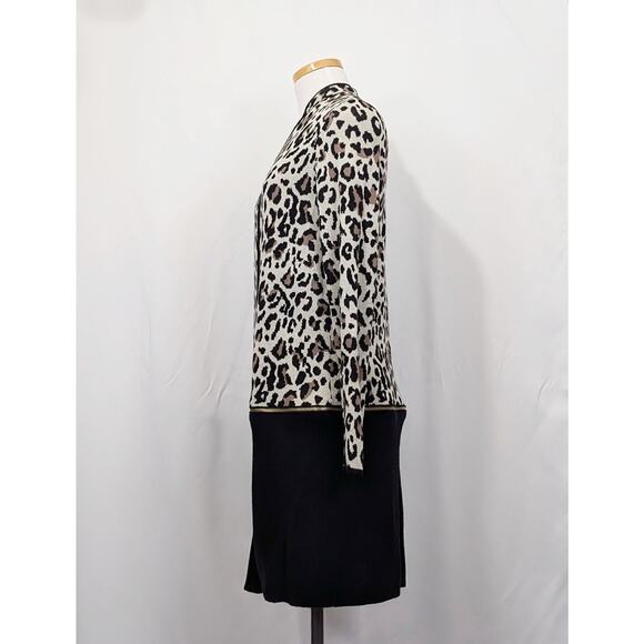 Chico's Cardigan Sweater Convertible Animal Print Zip Off Misses Size 0 S New - Picture 3 of 11